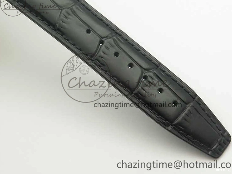 MIROTIME 0210 Durable Portofino Automatic SS MKF 1:1 Best Edition Black Dial On Black Leather Strap MIYOTA 9015 V 7202